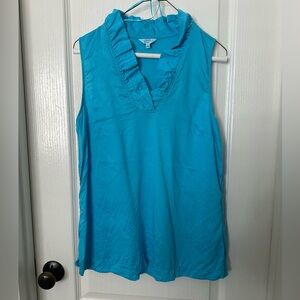 EUC large blue Crown & Ivy sleeveless top